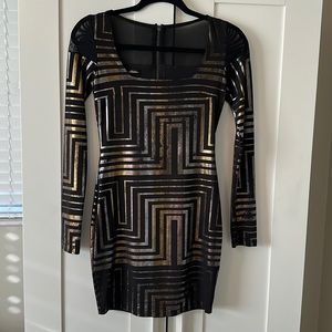 Bebe Addiction Mini Bodycon- Custom Distressing